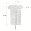 Grace Accent Table White Marble