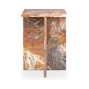 Blair Accent Table Orange Levante Marble