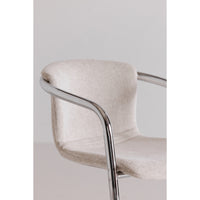Freeman Chrome Frame Counter Stool Blended Cream - Set Of Two