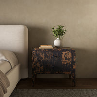 Iris Nightstand Distressed Black