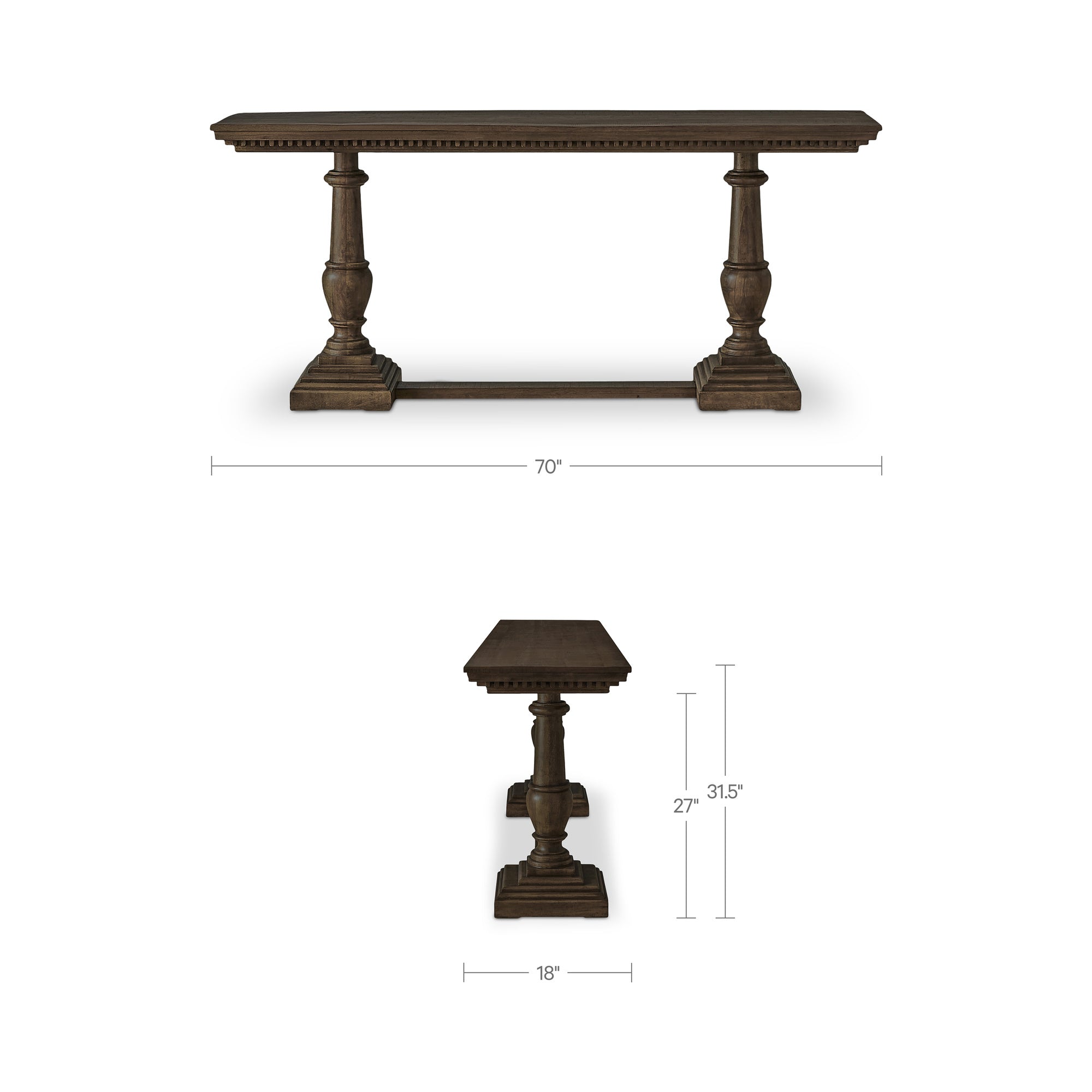 Everson Console Table Brown