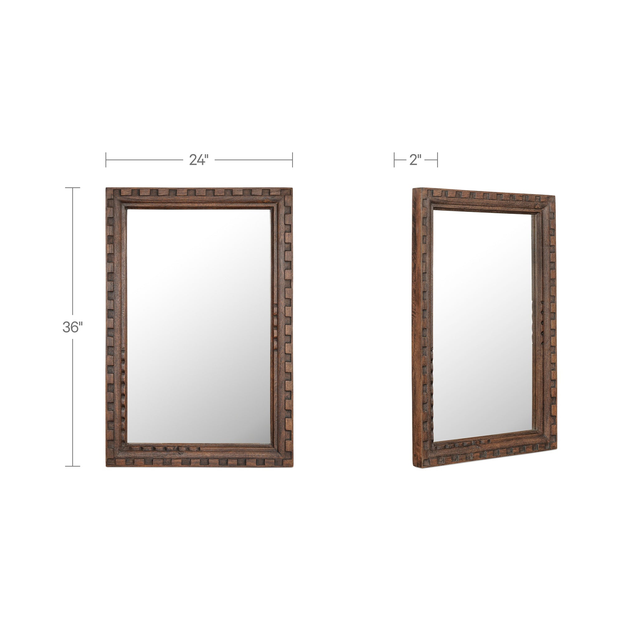 Holland Mirror Large Brown