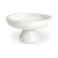 Palermo Pedestal Bowl White Marble