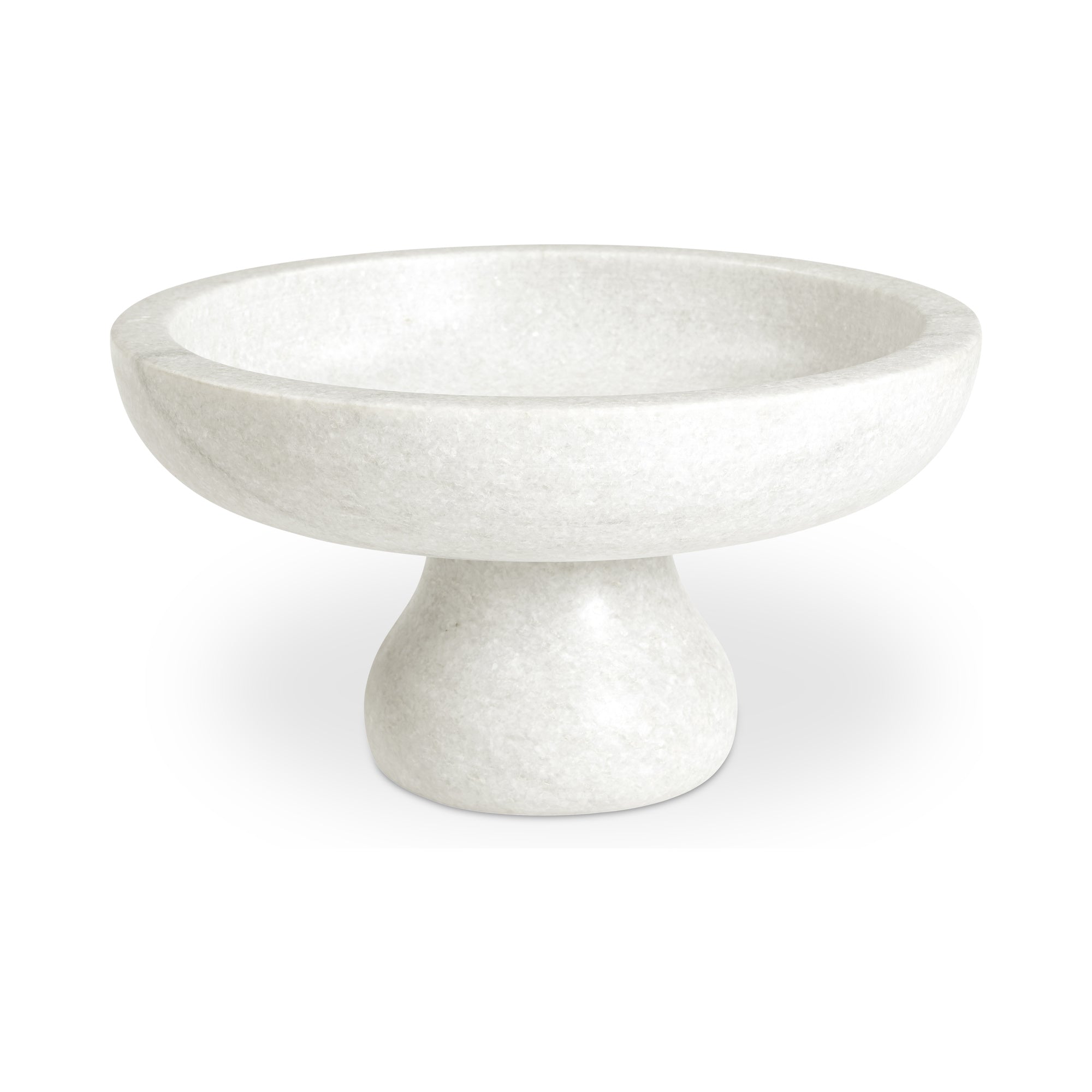 Palermo Pedestal Bowl White Marble