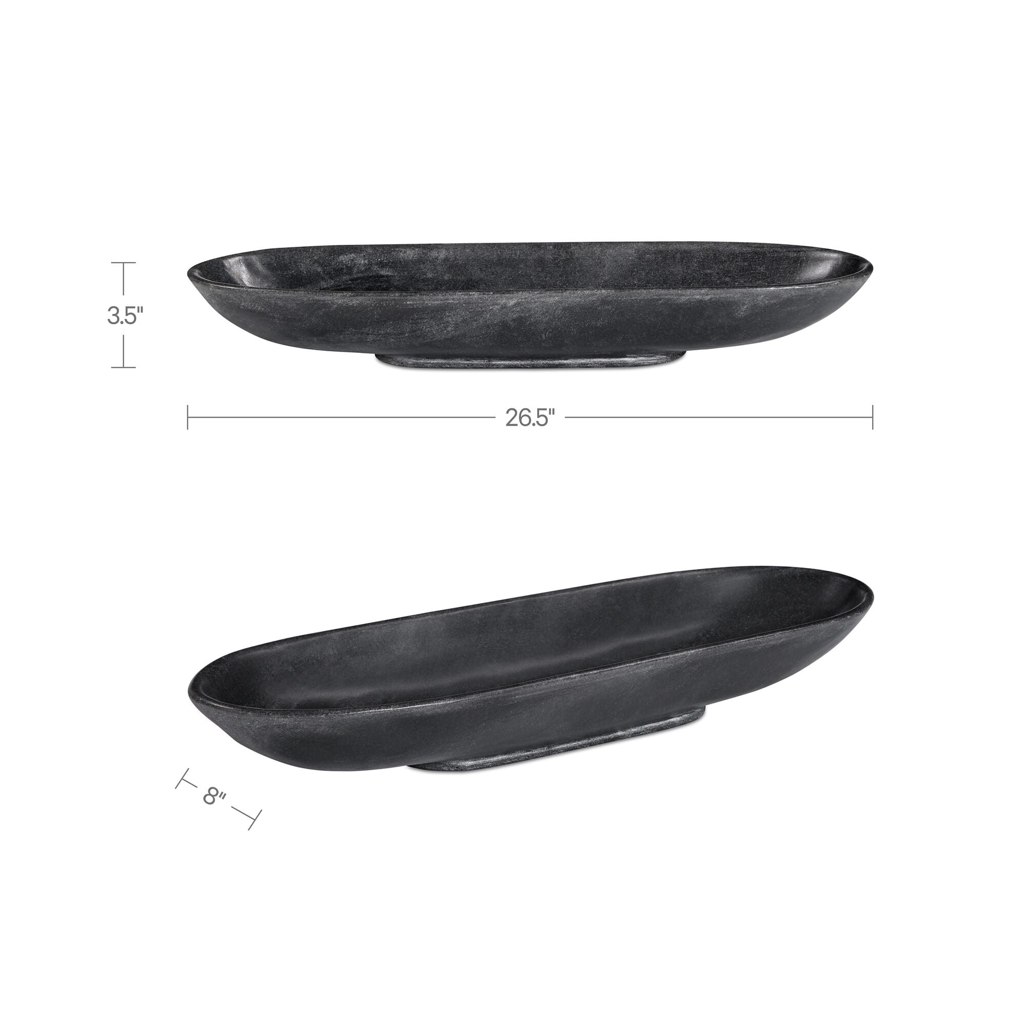 Venetia Tray Black Marble