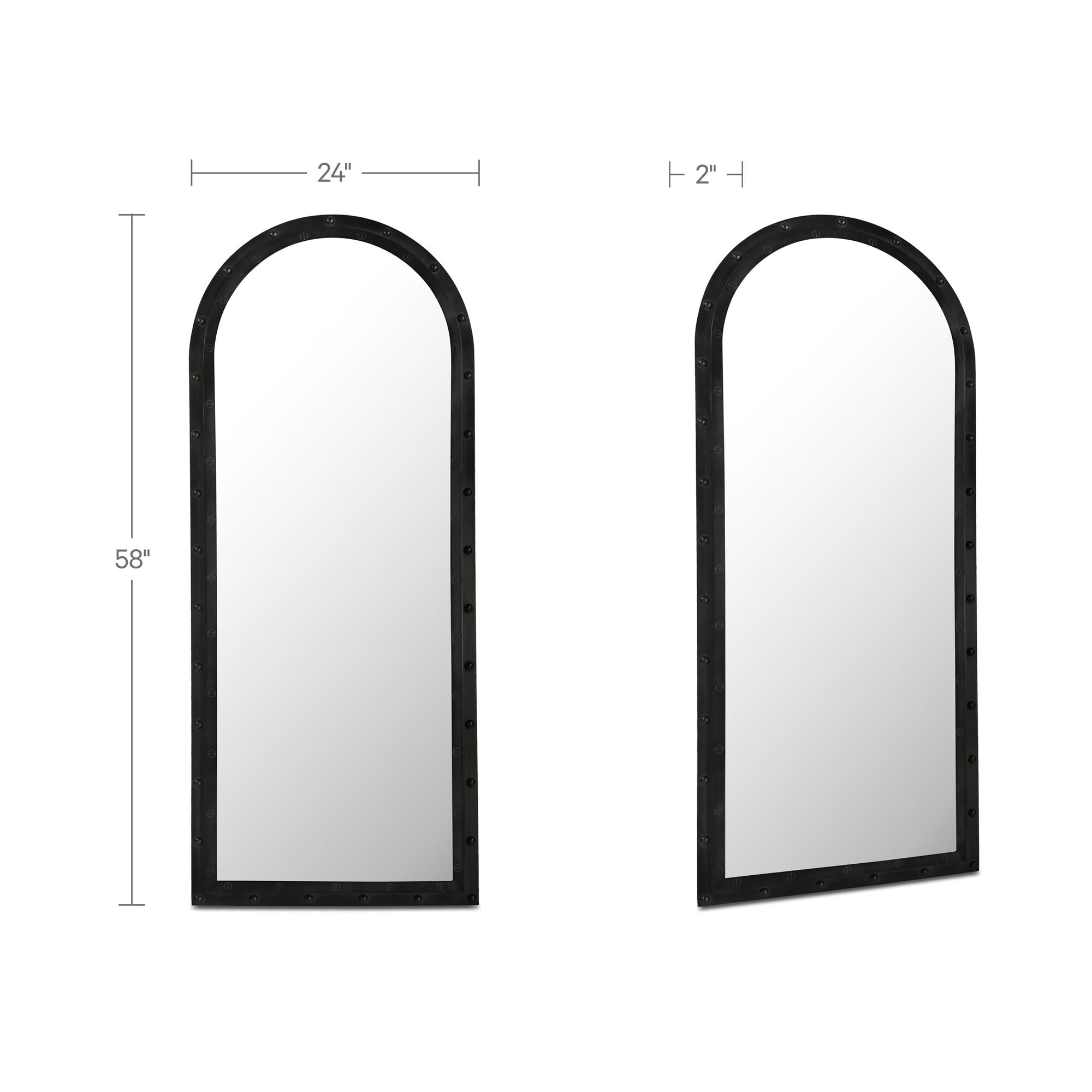 Hughes Floor Mirror Iron Grey