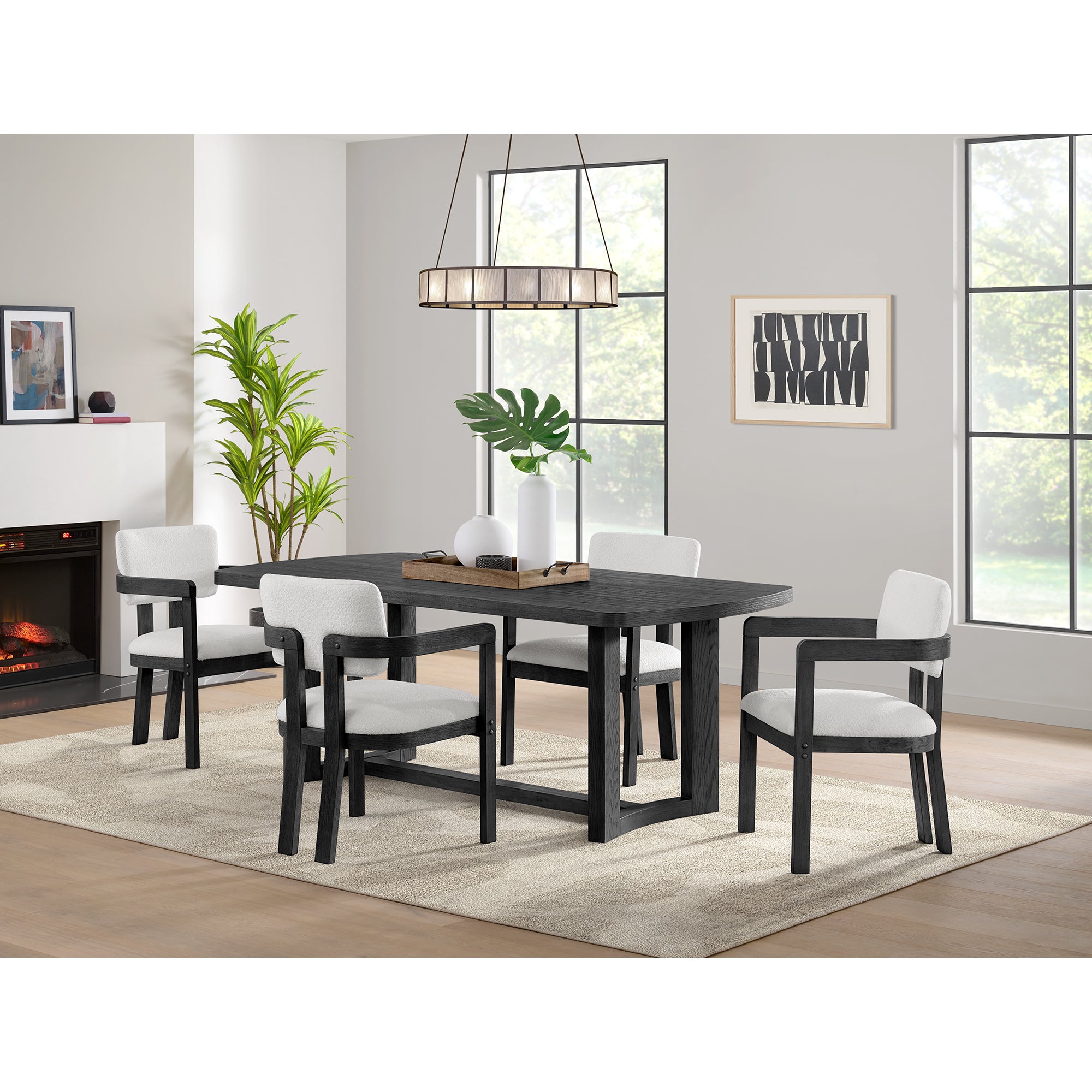 Portland-Arm-Chair-with-Snow-White-Fabric-in-Black-(2-Per-Carton)