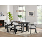 Portland-Arm-Chair-with-Snow-White-Fabric-in-Black-(2-Per-Carton)
