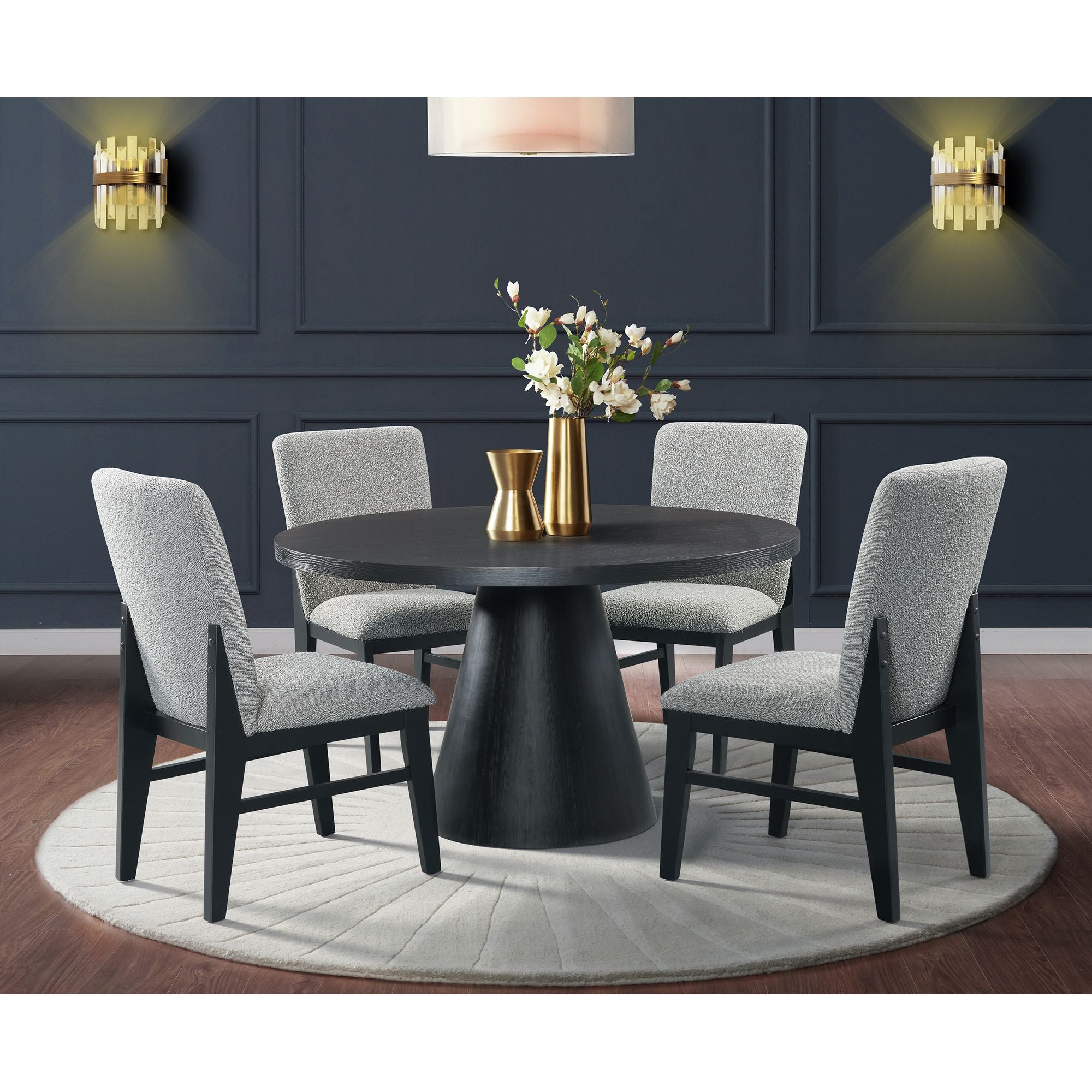 Portland-Side-Chair-with-Grey-Fabric-(PGY1113-4)-in-Black-(2-Per-Carton)