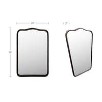 Keyes Mirror Blackened Bronze Cast Aluminum