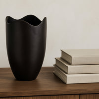 Athena Cast Aluminum Vase Blackened Bronze