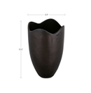 Athena Cast Aluminum Vase Blackened Bronze