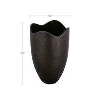 Athena Cast Aluminum Vase Blackened Bronze