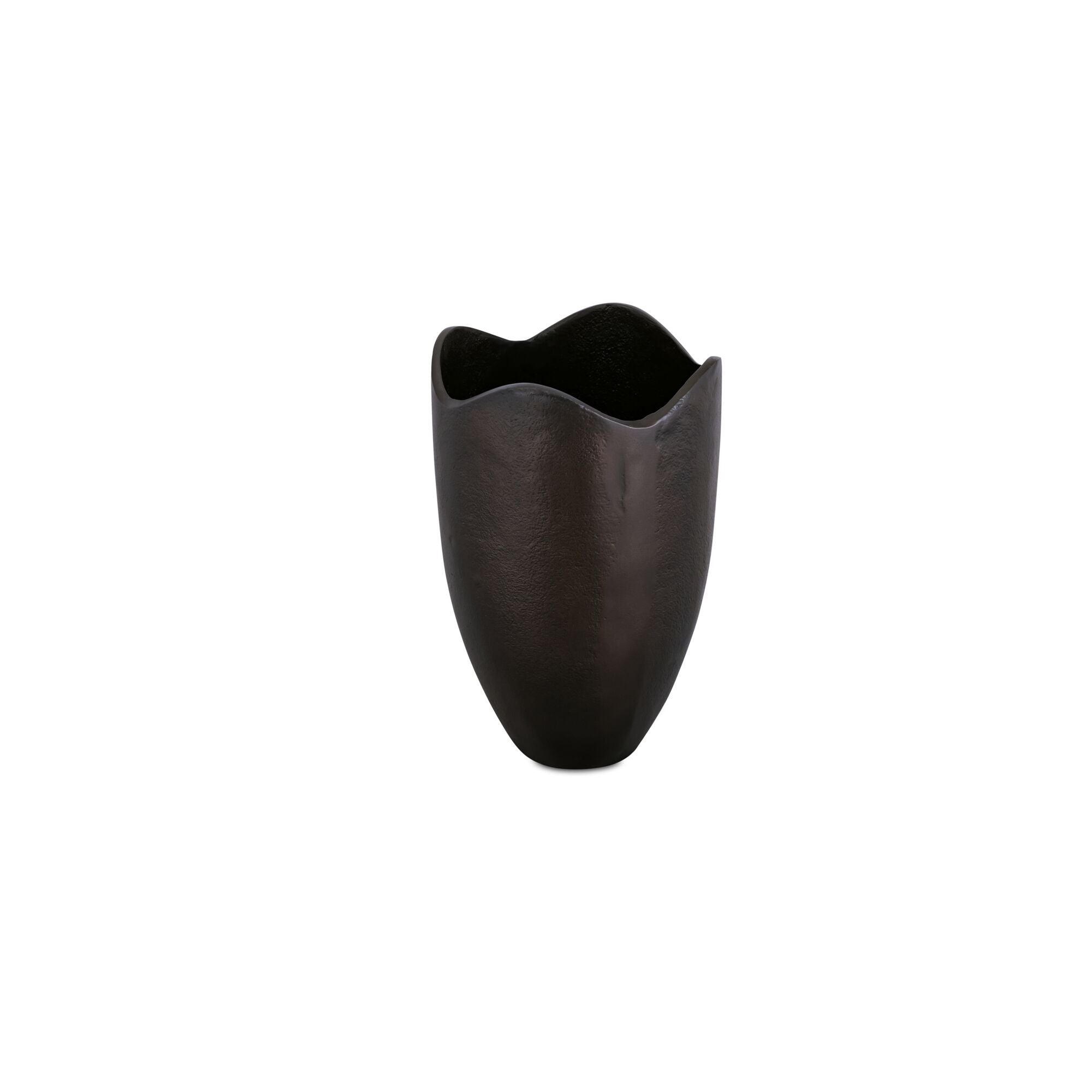 Athena Cast Aluminum Vase Blackened Bronze