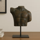 Victor Cast Aluminum Sculpture Dark Green Patina