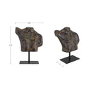 Victor Cast Aluminum Sculpture Dark Green Patina