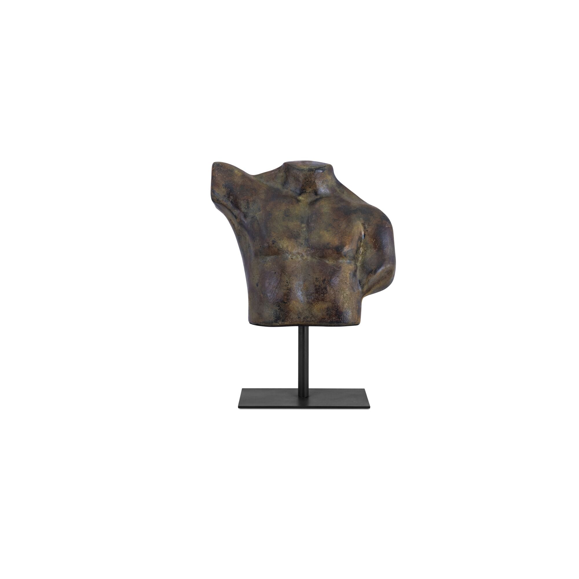 Victor Cast Aluminum Sculpture Dark Green Patina