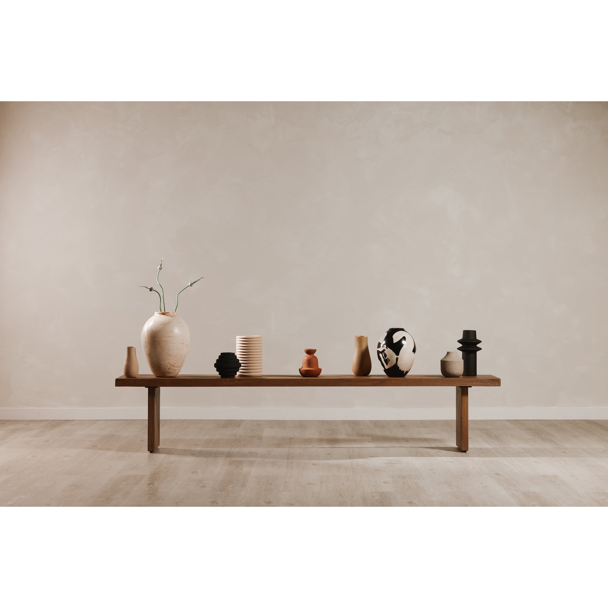 Koshi Bench Sandblasted Amber Oak