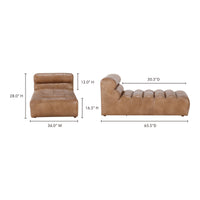 Ramsay Leather Chaise Tan