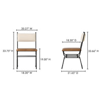 Posta Dining Chair Brown Leather