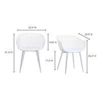 Piazza Outdoor Chair White - Set Of Two