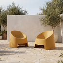 Nolla Outdoor Accent Chair Set of Two Yellow