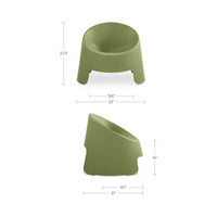 Nolla Outdoor Accent Chair Set of Two Green