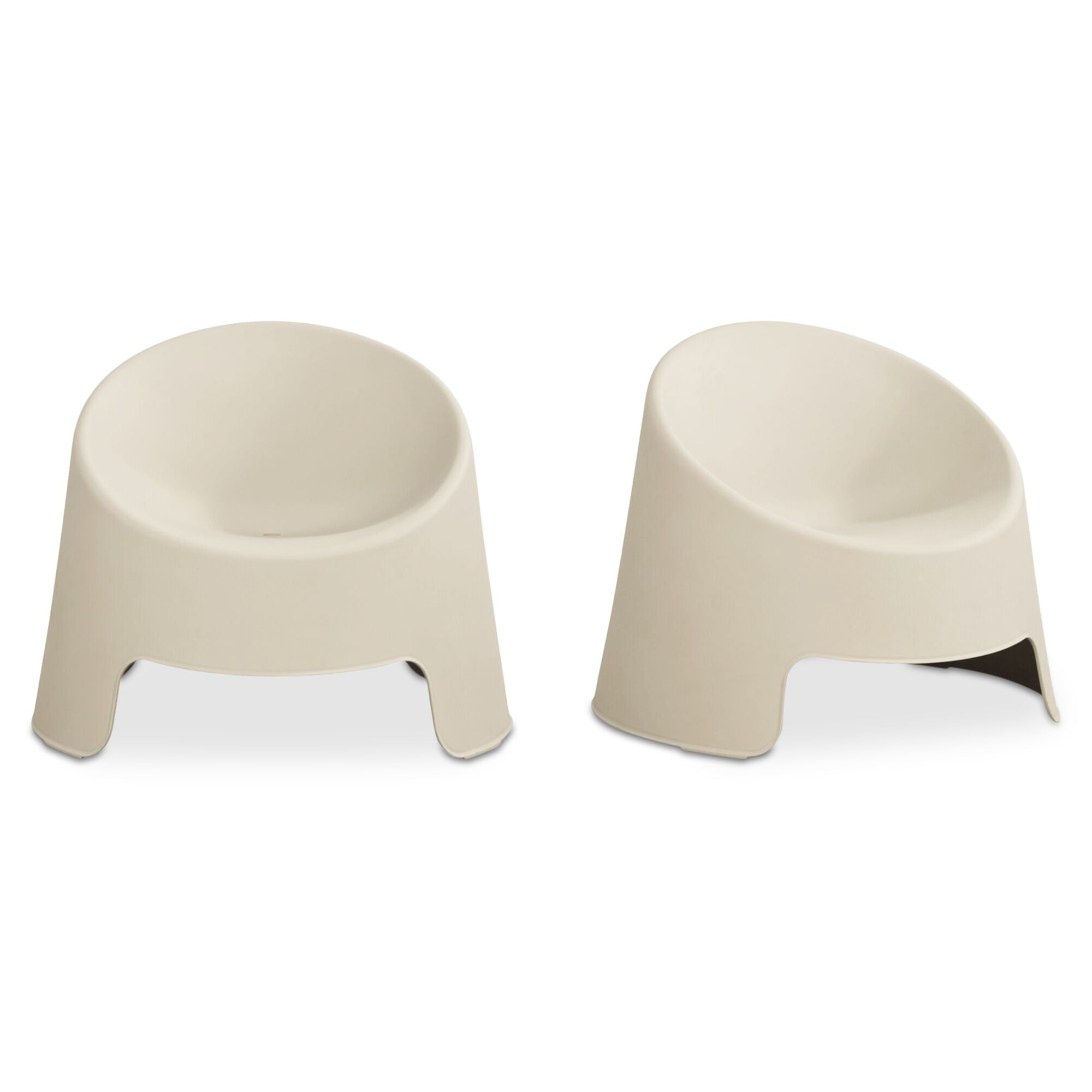 Nolla Outdoor Accent Chair Set of Two Light Grey