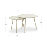 Kari Outdoor Nesting Coffee Table Cream