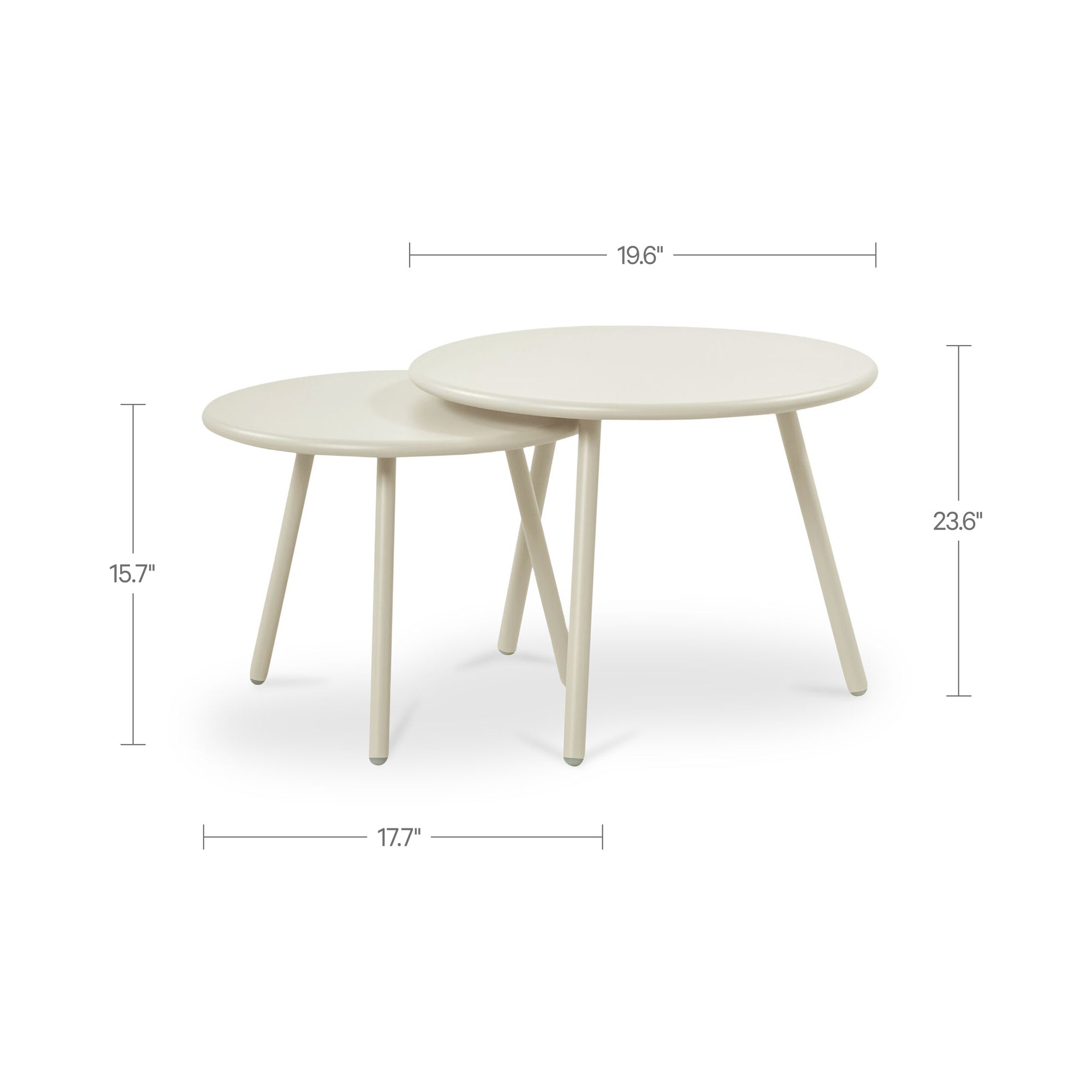 Kari Outdoor Nesting Coffee Table Cream