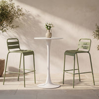 Gage Outdoor Bar Table White