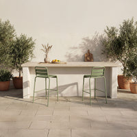 Kade Outdoor Bar Stool Green Set of Two