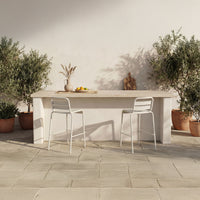 Kade Outdoor Bar Stool White Set of Two
