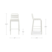 Kade Outdoor Bar Stool White Set of Two