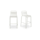 Kade Outdoor Bar Stool White Set of Two