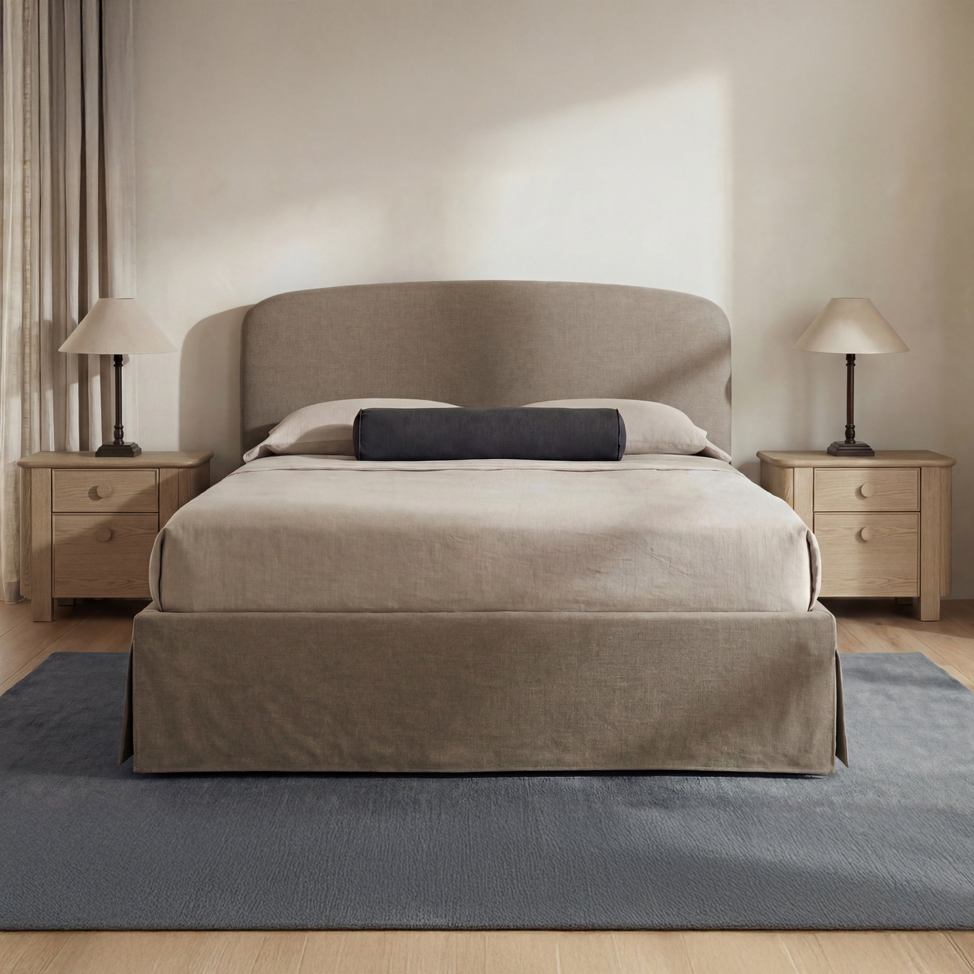 Joan Queen Storage Bed Taupe