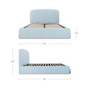 Joan Queen Storage Bed Light Blue