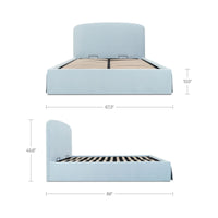Joan Queen Storage Bed Light Blue