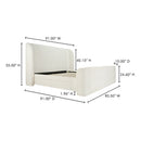 Sophia King Storage Bed Cream