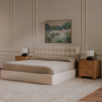 Sebastion King Storage Bed Cream