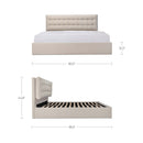 Sebastion King Storage Bed Cream