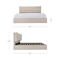 Sebastion King Storage Bed Cream