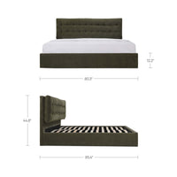 Sebastion King Storage Bed Green