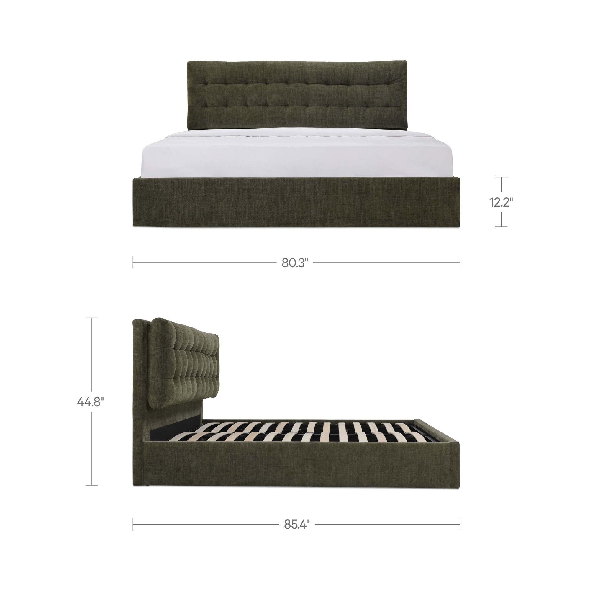 Sebastion King Storage Bed Green