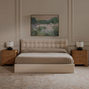 Sebastion Queen Storage Bed Cream