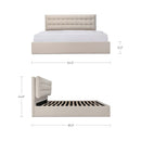 Sebastion Queen Storage Bed Cream