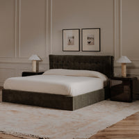 Sebastion Queen Storage Bed Green