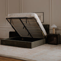 Sebastion Queen Storage Bed Green