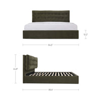 Sebastion Queen Storage Bed Green