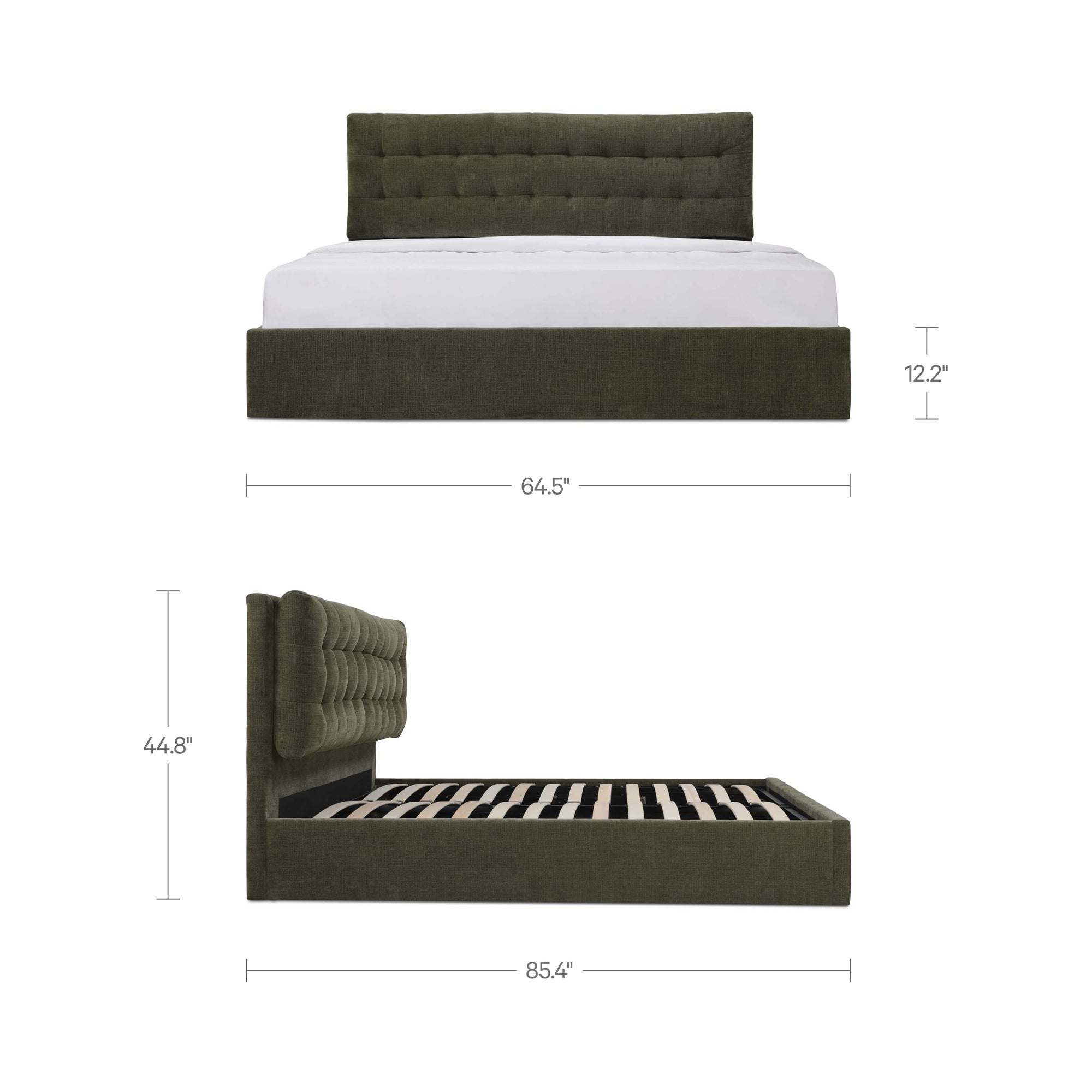 Sebastion Queen Storage Bed Green
